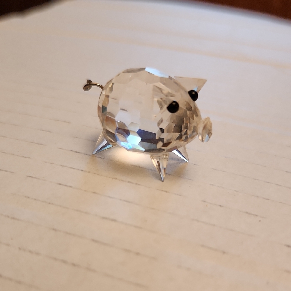 Crystal Pig Figurine By Swarovski 1 Inch
